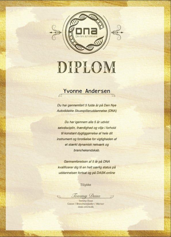 DNA 5 års Guld Diplom 202